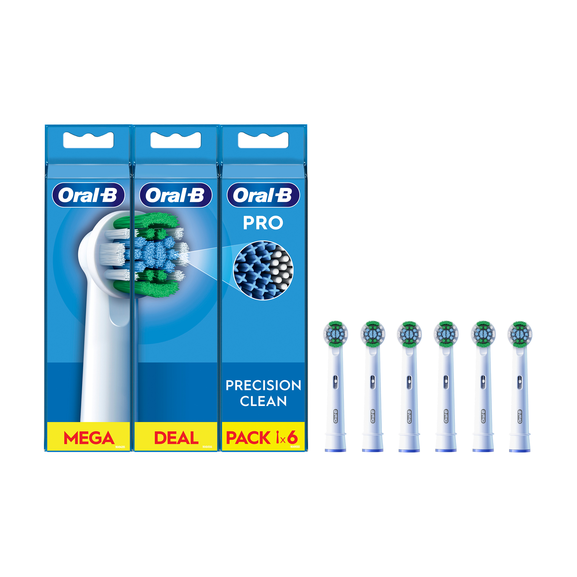 Змінні насадки для електричної зубної щітки Oral-B PRO Precision Clean, 6 шт