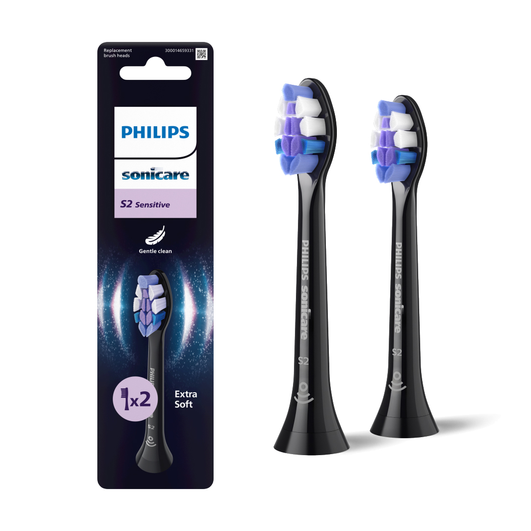 Змінні насадки для електричної звукової зубної щітки PHILIPS Sonicare Sensitive HX6052/88, 2 шт